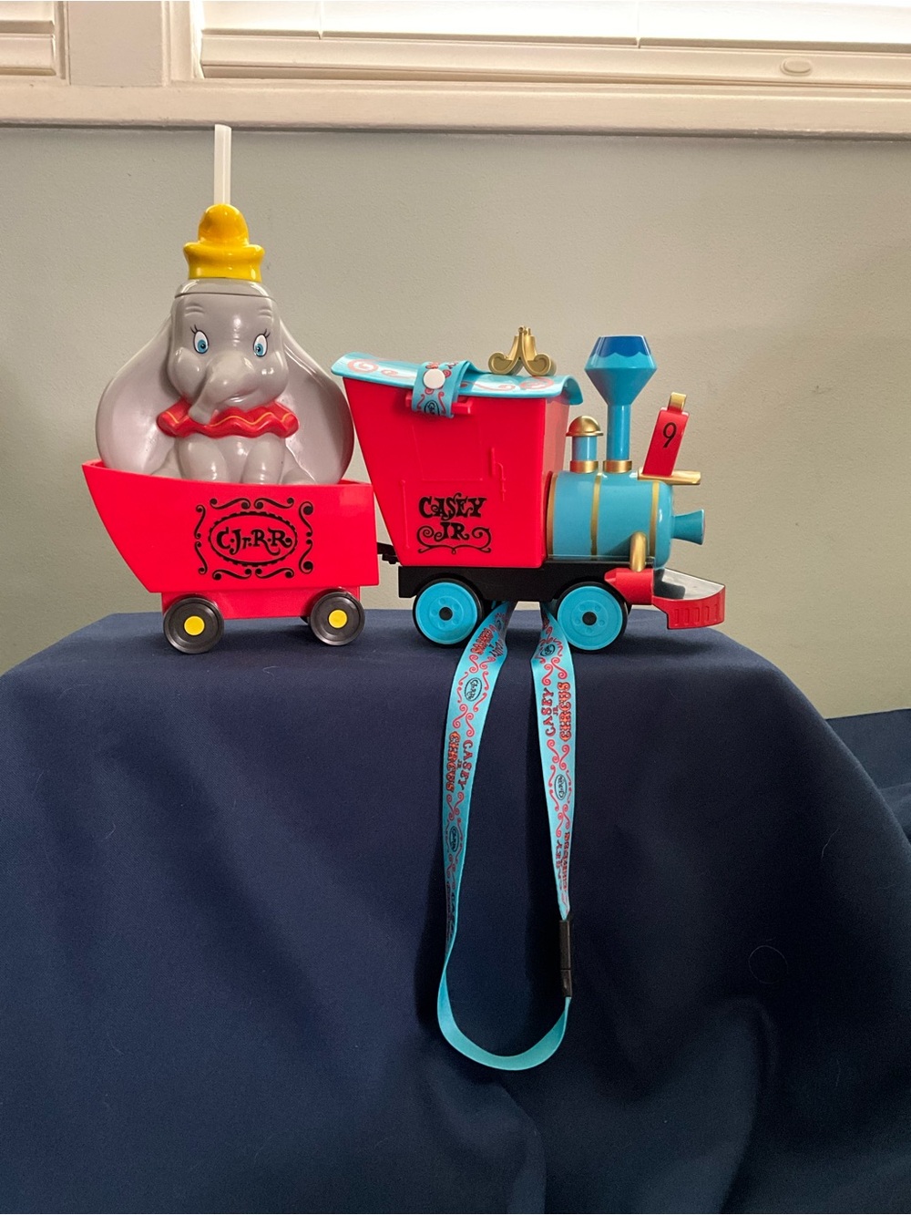 Disneyland Casey Jr. Dumbo Train popcorn 🍿 bucket and drink container.